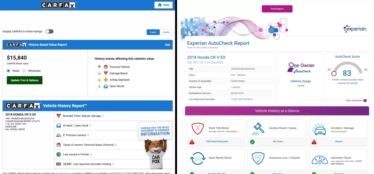 Autocheck vs Carfax: Which One is Right for You?